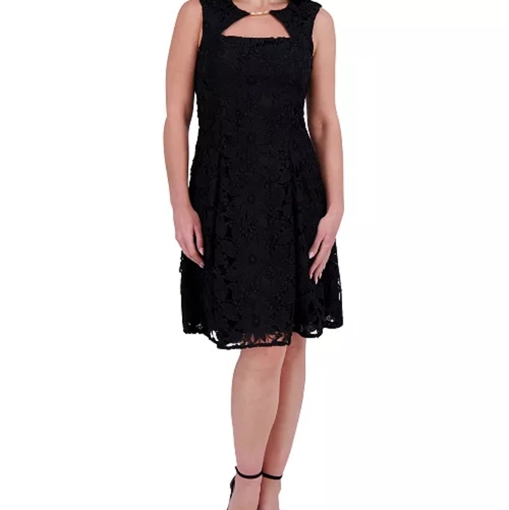 Kensie Black Sleeveless A-Line Mini Dress Size2